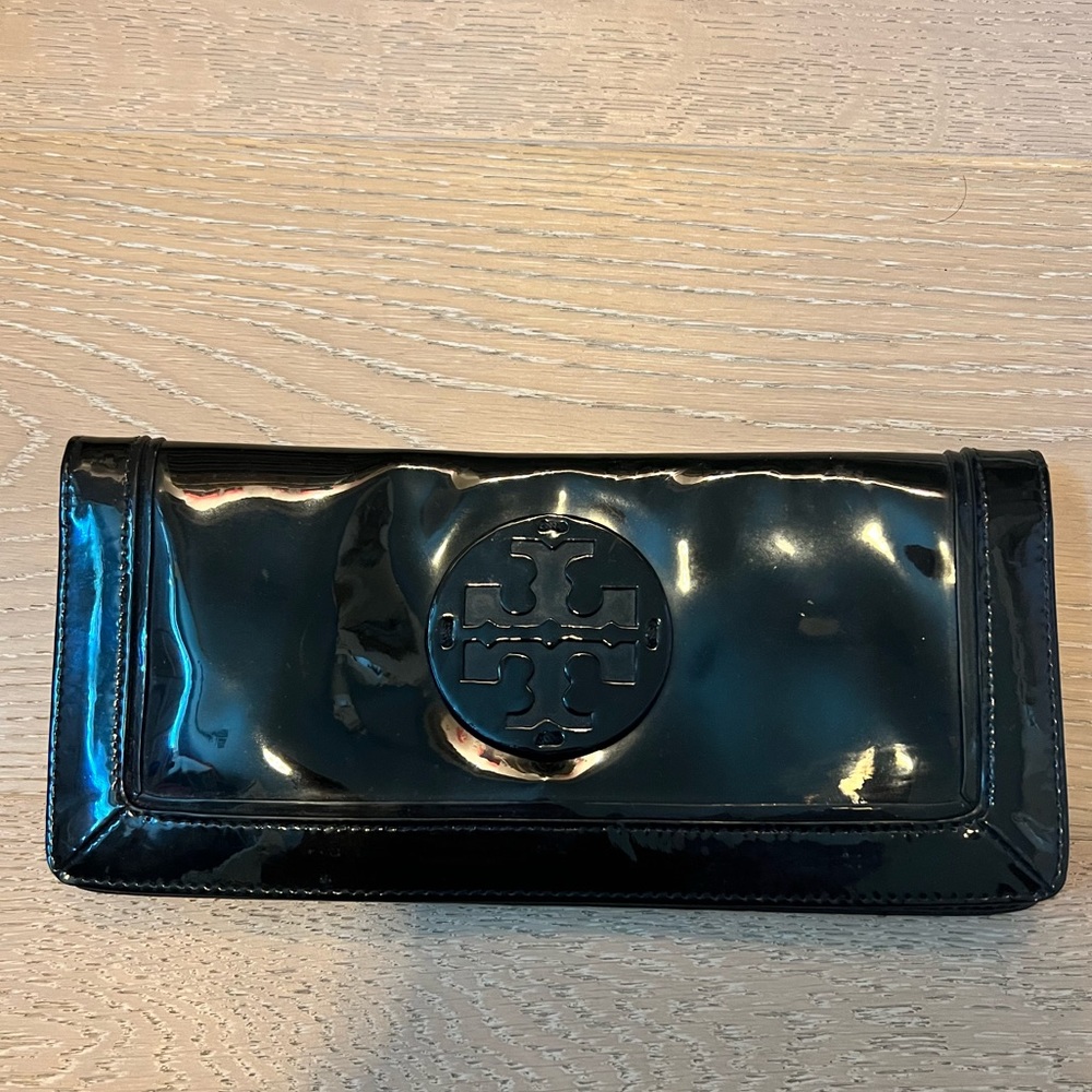 Tory Burch patent leather clutch